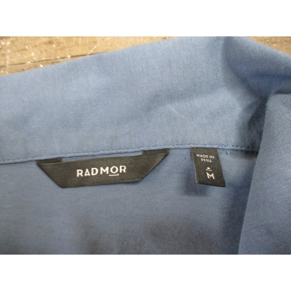 Radmor Polo Shirt Mens Medium Blue Red Striped Golf Retro Short Sleeve Peru - Picture 4 of 9